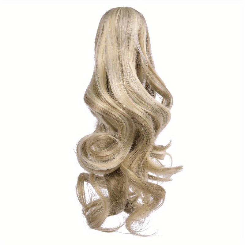 Claw Clip In Body Wave Hair Extensions Long Curly Wavy Ponytail Hair Extensions Synthetic Hair Pieces for Women Girls, Quick Hairstyle, Clip In Hair, Fashionable Wig, Loose Wave, Durable Clipins, High Quality Extensions, Wavy