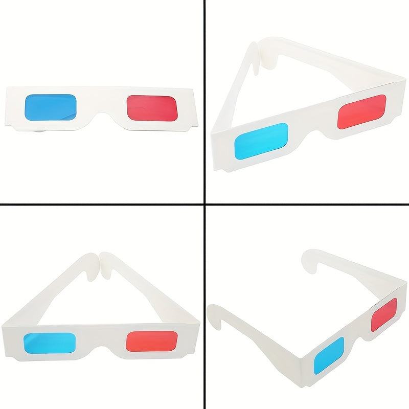 20pcs 3D Cardboard Glasses Glasses Universal Anaglyph 3D Glasses Cardboard Paper Red Blue Cyan Or Movie For 3D (Red And CYAN) Viewing On Internet, DVD VHS Tapes And Broadcast TV (anaglyph)Used For 3D (Red And CYAN) Viewing On