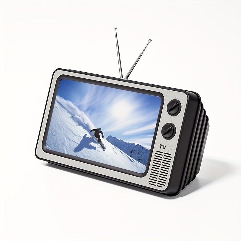 12-Inch Retro TV Shape Phone Screen Amplifier - Screen Expanders & Magnifiers for Movies, Videos, and Games - 3D Magnifier Screen Extender with Phone Stand Compatible with All Smartphones