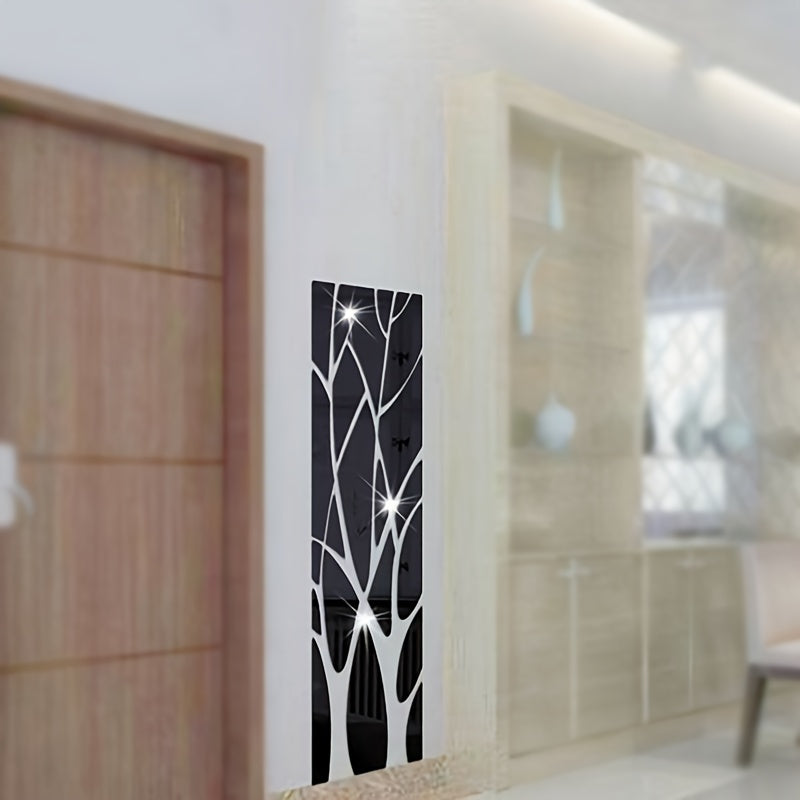 Cross-border Acrylic Three-dimensional Mirror Branch 3D Wall Sticker Living Room Dining Room Entryway TV Background Wall Painting Home Decor