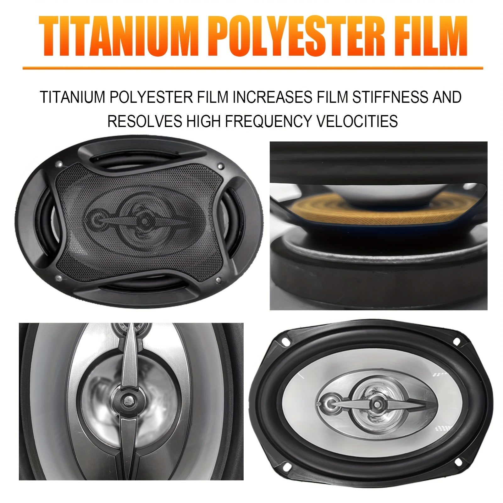 [2Pcs] 6×9 Inch Coaxial Speaker, 5-Way Speaker, 1000W Max Power, mid-tweeter, Car Door Horn Subwoofer Speaker, Dust Cover And Audio Cable Included