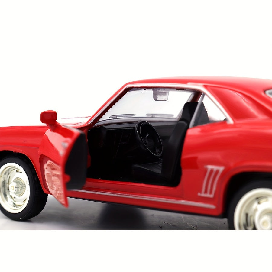 RMZ Simulation 1:32 Alloy Retro Car Model Children's Toy Car Decoration Back Force Car Model Boy Toy Can Open Door Birthday Gift Halloween Christmas Gift