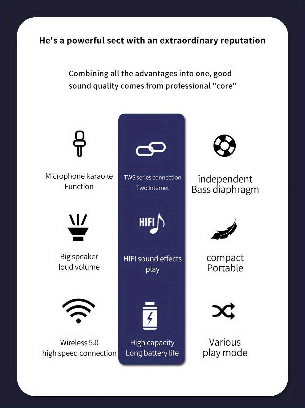 ZEALOT S32 5W Wireless Speakers, Outdoor Portable Subwoofer Speaker, Wireless Speaker, Dual Pairing, 1800mAh Battery, 8 Hours Playtime Loud Stereo, Booming Bass. Charging Cable TF USB Plug-in Card Compatible