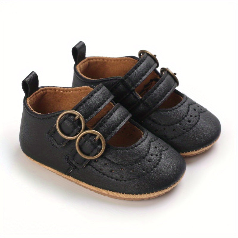 أحذية ماري جين للبنات الصغار، أحذية مسطحة بنعل ناعم، أحذية أميرات، أحذية أطفال صغيرة، أحذية غير قابلة للانزلاق، مزودة بخطاف وحلقة