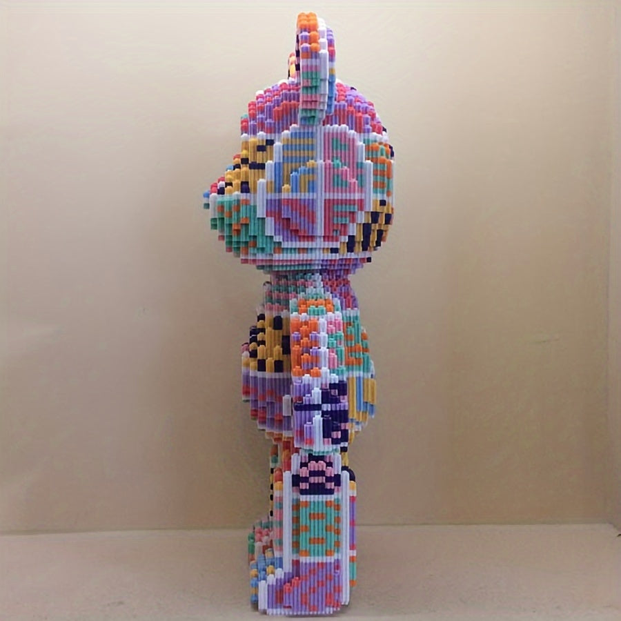 7220 Piece Multi-Color Bear DIY Model Assembly Building Block Adult Toy, Desk Creative Decoration Fixture - Animal Theme, Suitable for Ages 14 and Above, Made of PP (Polypropylene), Brand: MPIN
