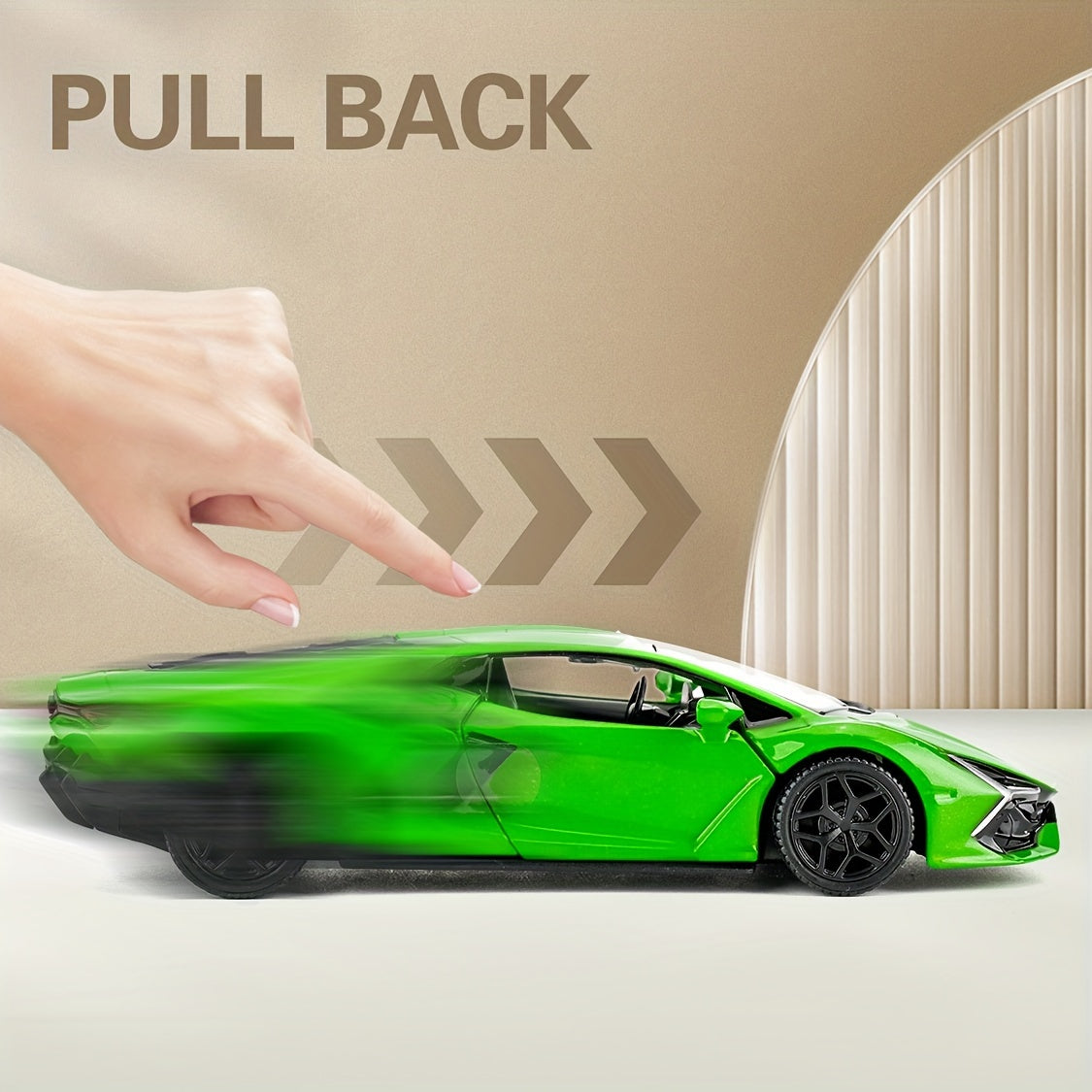 RMZCITY 1:36 Model Car Lambo Reventon Car Model, Diecast Zinc Alloy Pull Back Model Toy Car, Doors Open, Collection Kids Toy For Aged 3 And Up