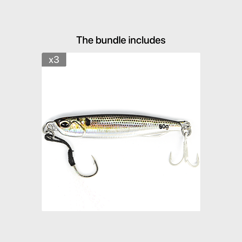 طُعم معدني مصبوب من B&amp;U - طُعم صيد بملعقة مطبوع بتقنية الطباعة ثلاثية الأبعاد لصيد الأسماك في المياه المالحة - طُعم صناعي 30 جرامًا/40 جرامًا/60 جرامًا بمتانة مُحسّنة وتصميم واقعي