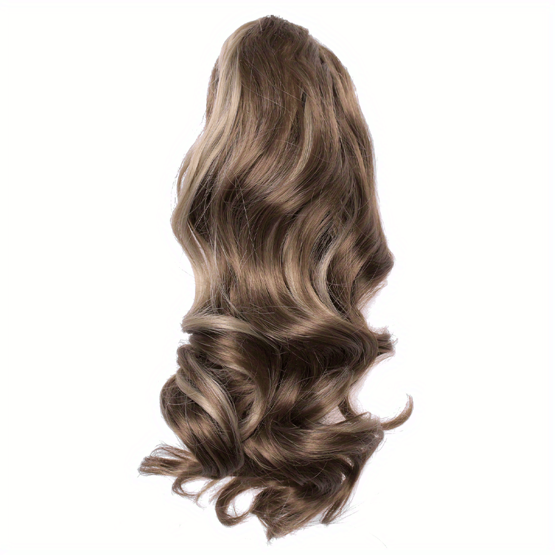 Claw Clip In Body Wave Hair Extensions Long Curly Wavy Ponytail Hair Extensions Synthetic Hair Pieces for Women Girls, Quick Hairstyle, Clip In Hair, Fashionable Wig, Loose Wave, Durable Clipins, High Quality Extensions, Wavy