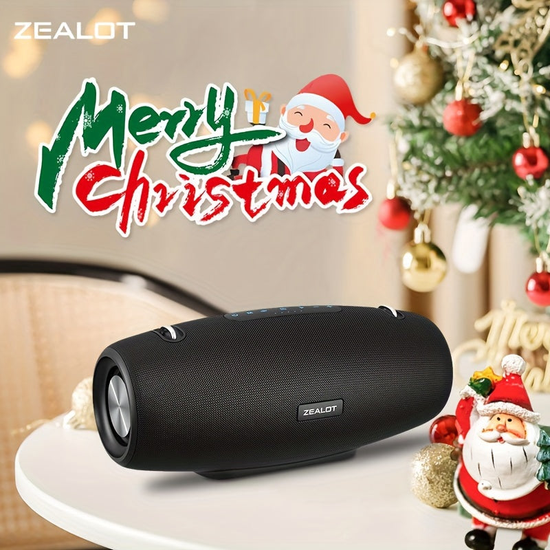 ZEALOT S67 60W Wireless Speakers, Outdoor Portable Subwoofer Speaker, Wireless Speaker, Dual Pairing, Long Battery Life, 40 Hours Playtime Loud Stereo, Booming Bass, Shoulder strap, Charging Cable And Aux Cable, Connect with