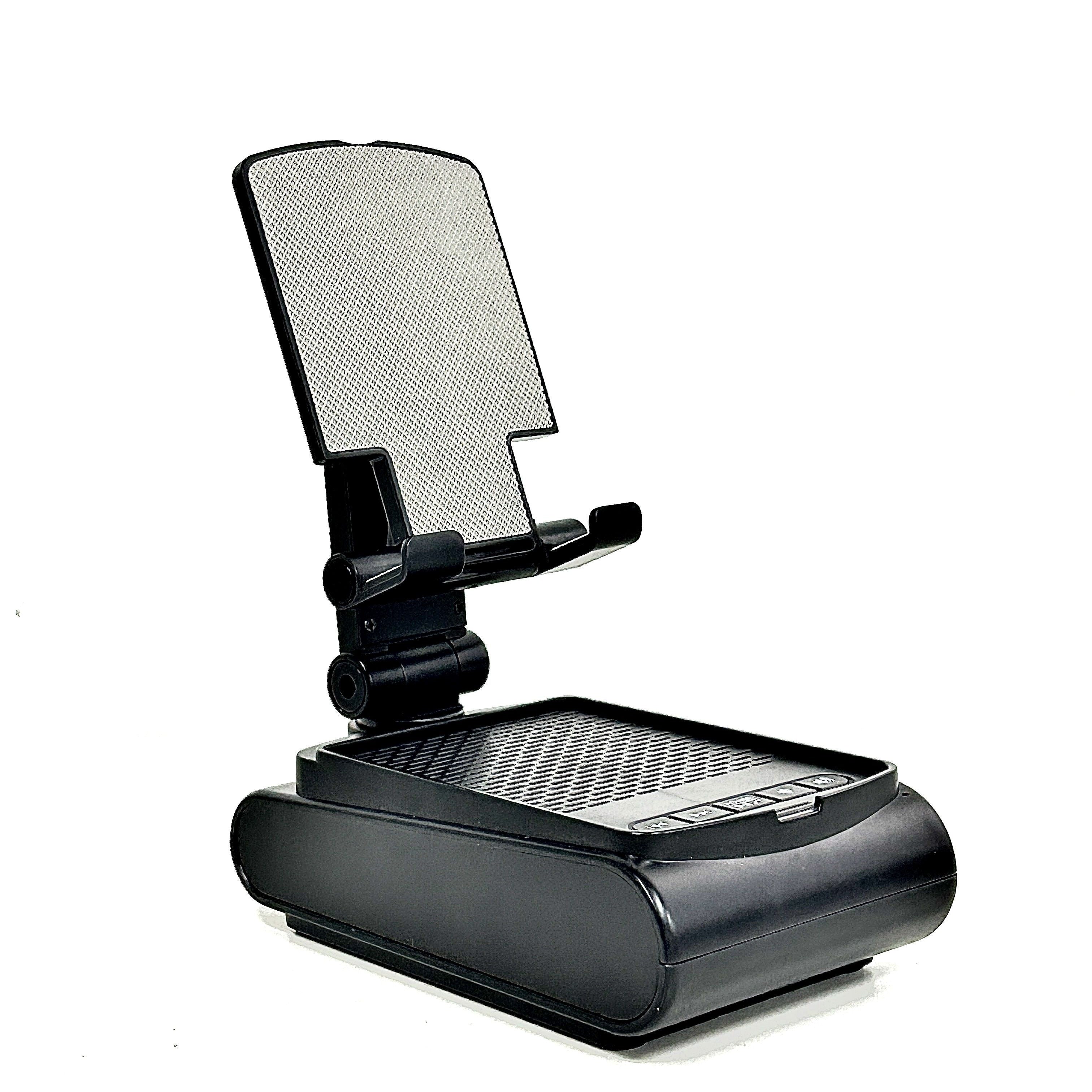 Cell Phone Stand With Wireless Speaker And Non-slip Base, Suitable For Indoor And Outdoor And Desktop, Dad's Gifts, Gifts For Family And Friends, Portable Mobile Phone Stand Speaker For Party Camping
