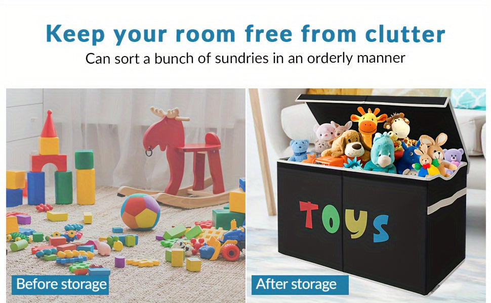 31.7gal Extra Large Toy Box (Patents and Copyrights Pending), Collapsible Sturdy Kids Toy Chest for Boys, Girls, Kids, Toy Storage Organizer Toddler Storage Bins with Lids, Toy Box Baskets for Living Room, Bedroom, Nursery Sh