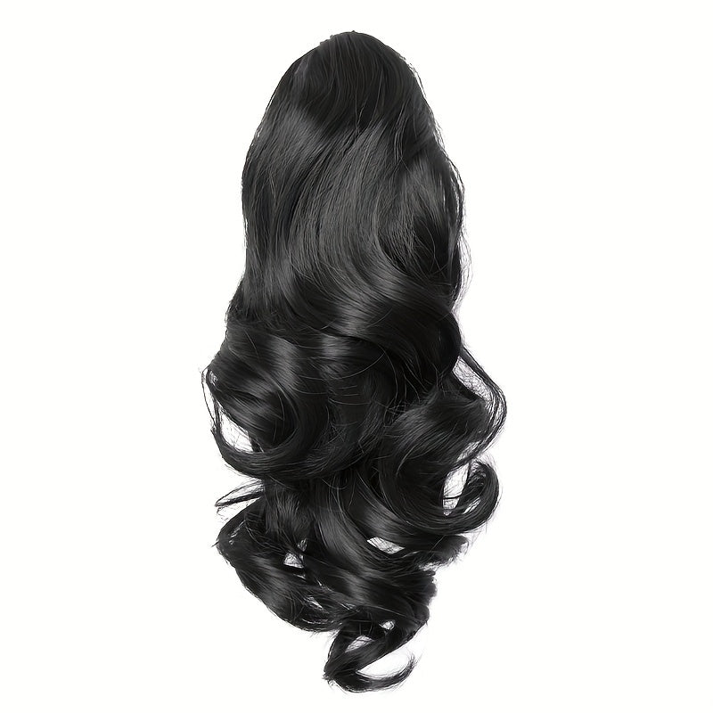 Claw Clip In Body Wave Hair Extensions Long Curly Wavy Ponytail Hair Extensions Synthetic Hair Pieces for Women Girls, Quick Hairstyle, Clip In Hair, Fashionable Wig, Loose Wave, Durable Clipins, High Quality Extensions, Wavy