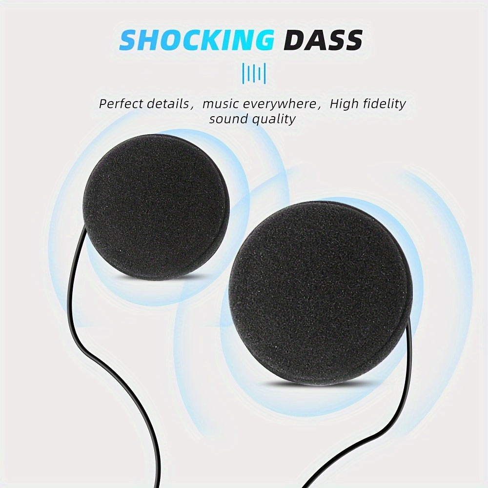 Wireless 12, Wireless Motorcycle Helmet Earphone Headset Hands-free Call Kit Stereo Waterproof Music Player Speaker, Christmas Gift