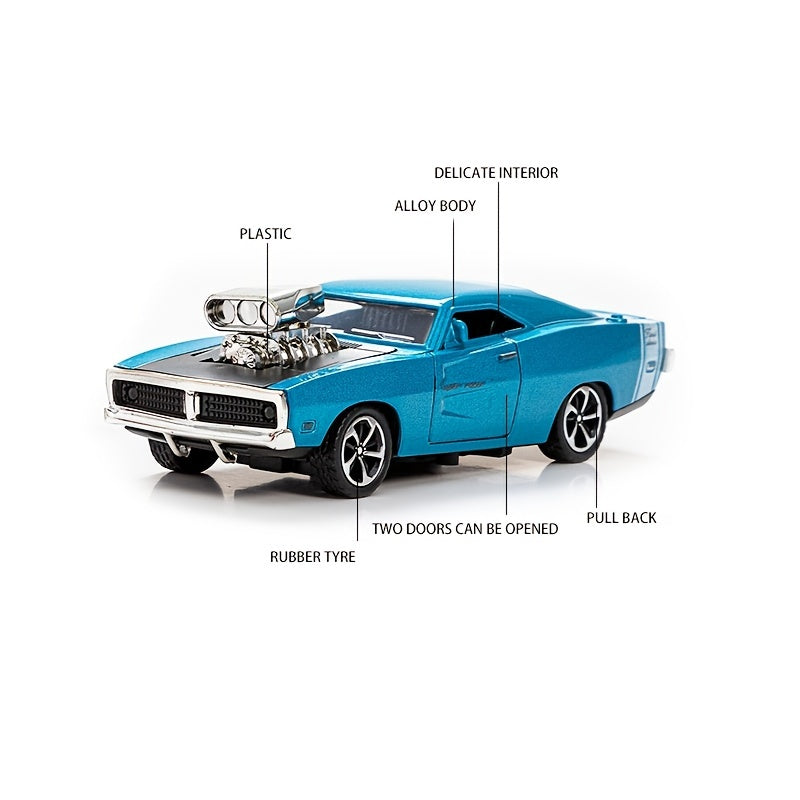 Simulation 1: 32 Alloy Sports Car Model Children's Toy Car Accessories Return Car Openable Die Casting Model Christmas, Halloween, Thanksgiving gifts