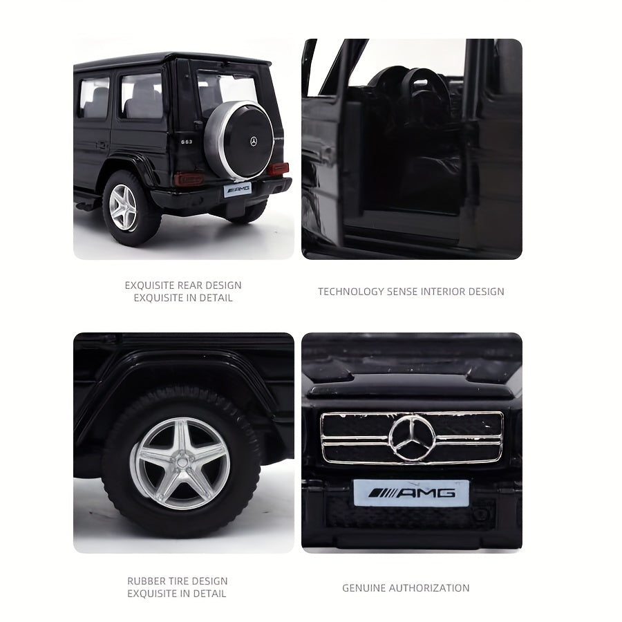 Simulation 1: 36 Alloy Mercedes Benz AMG G63 Off-road Vehicle Model Children's Toy Car Accessories Return Car Die-cast Model Can Open The Door, As  Birthday, Halloween Gift