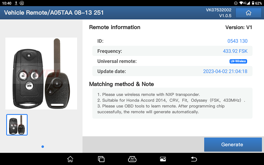 Launch X431 Key Programmer Remote Maker with Super Chip and 4 Sets of Smart Keys