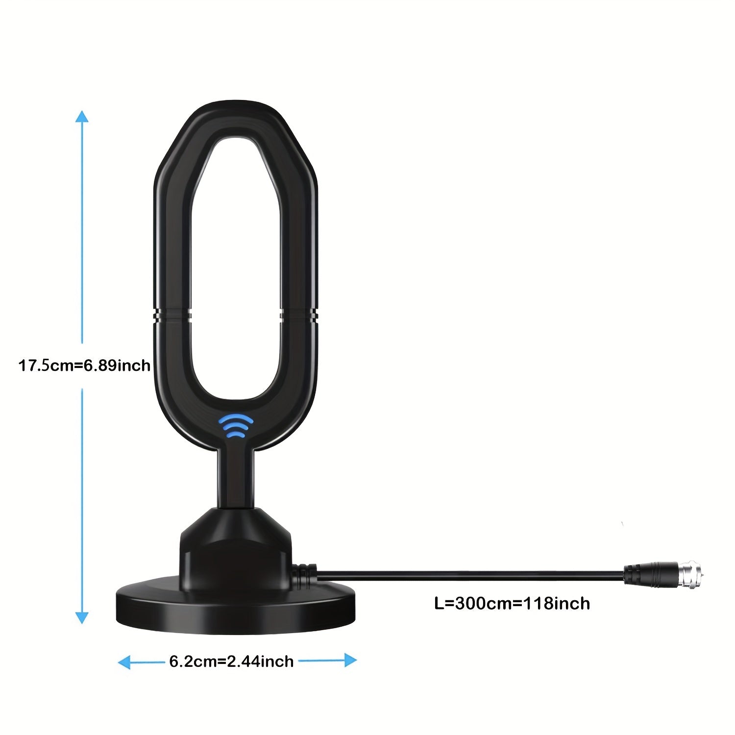 320+ Miles Long Range TV Antenna Pro - 360° Reception, 4K 1080P Compatible, Strong Magnetic Base for Easy Installation, Indoor/Outdoor Use, Weather Resistant, High Gain Signal Reception