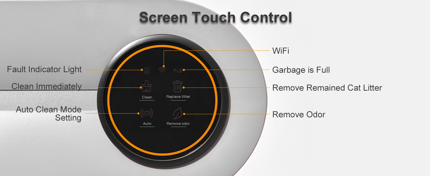 DOEL Self Cleaning Cat Litter Box 65L Automatic Cat Litter Box w/ Trash Bag &amp; Litter Mat Smart Cat Toilet App Control 2.4G WiFi