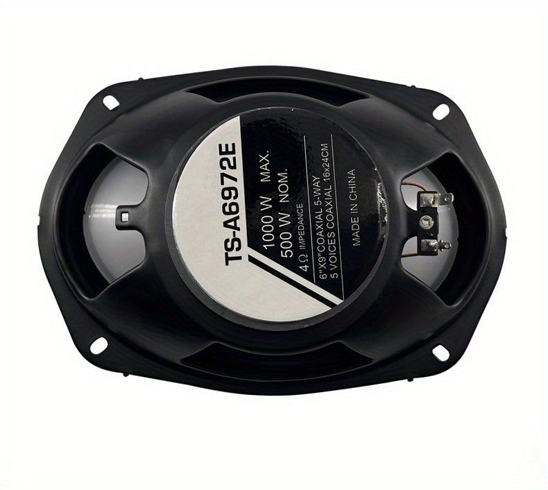 [2Pcs] 6×9 Inch Coaxial Speaker, 5-Way Speaker, 1000W Max Power, mid-tweeter, Car Door Horn Subwoofer Speaker, Dust Cover And Audio Cable Included