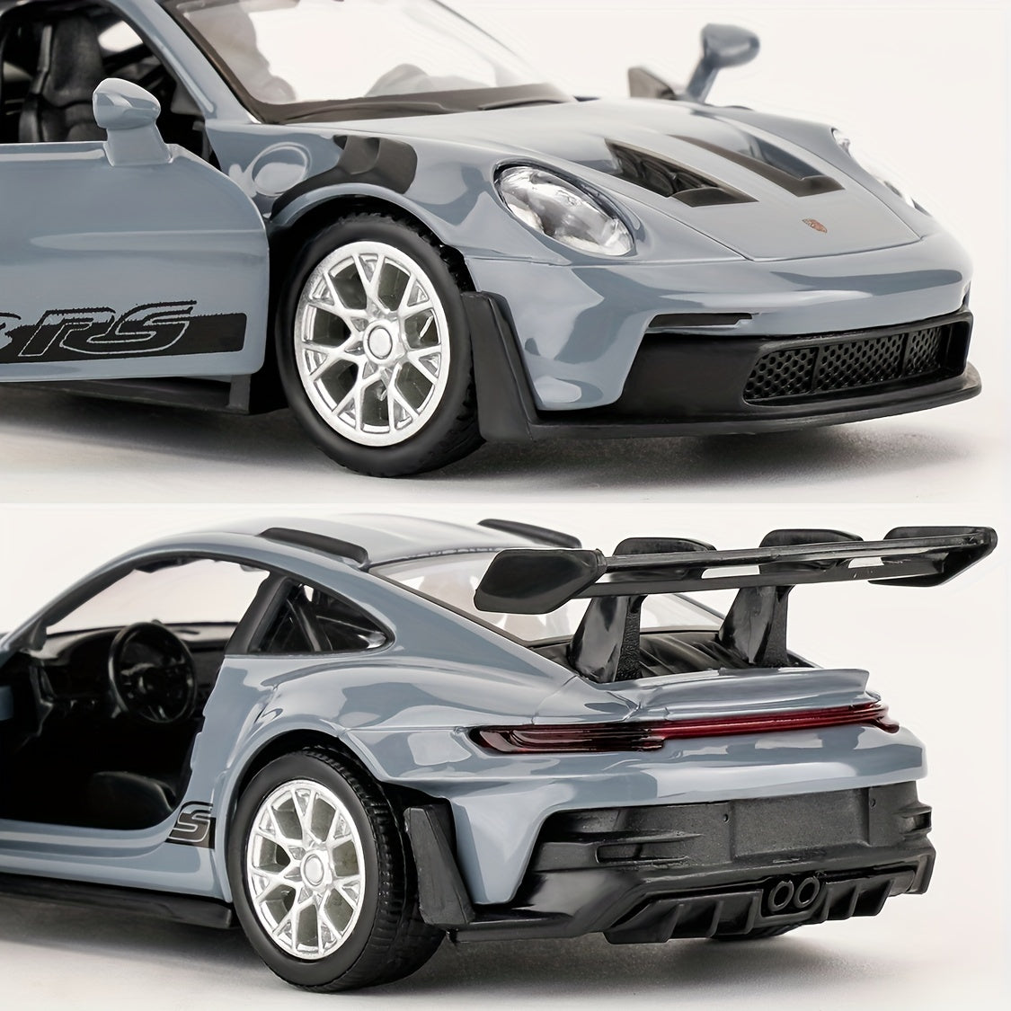 RMZCITY 1:36 Porsche 911 GT3 RS Toy Car, Diecast Zinc Alloy Pull Back Model Car, Doors Open, Collection Kids Toy For Aged 3 And Up, Unisex Halloween, Christmas Gift