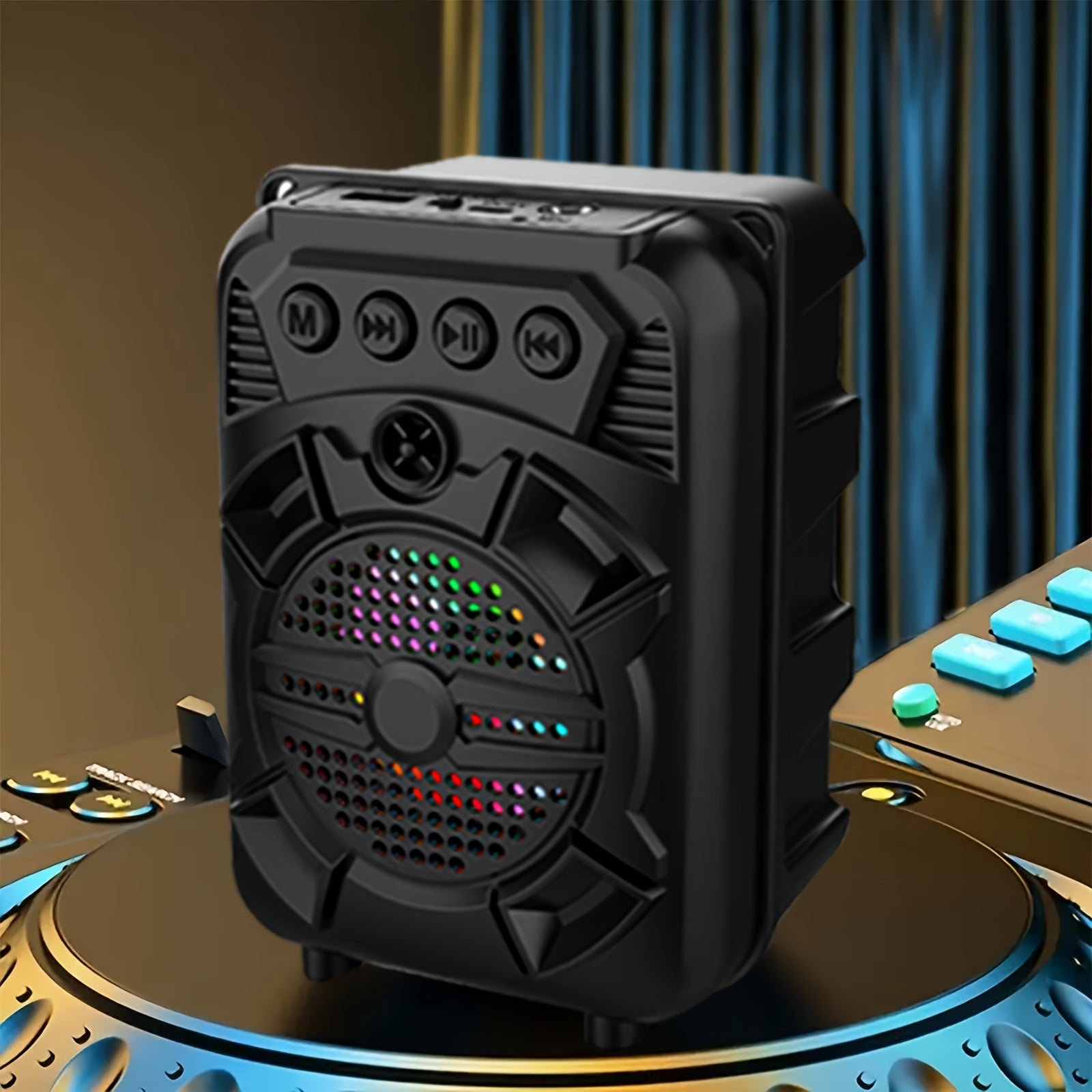 5W Wireless Portable Speaker - Compact Desktop Speaker with RGB Light, USB Charging, and TWS Pairing for Smartphones and Tablets - Outdoor-Ready Audio with Powerful Sound, Model ZQS1315