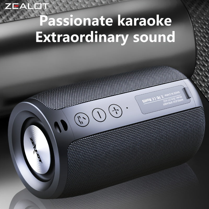 ZEALOT S32 5W Wireless Speakers, Outdoor Portable Subwoofer Speaker, Wireless Speaker, Dual Pairing, 1800mAh Battery, 8 Hours Playtime Loud Stereo, Booming Bass. Charging Cable TF USB Plug-in Card Compatible