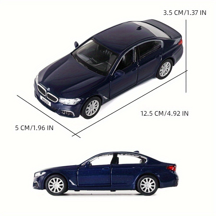 RMZ Simulation 1:36 Alloy BMW M550i Car Model Children's Toy Car Accessories Pull-back Car Model Boy Toy, As Halloween, Chrismas Gift