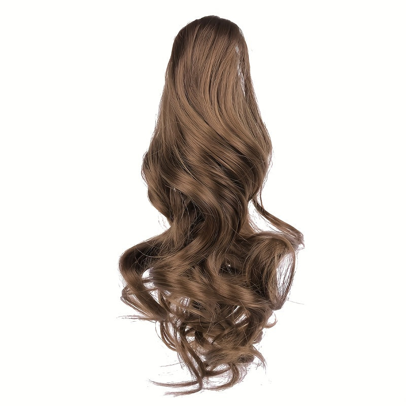Claw Clip In Body Wave Hair Extensions Long Curly Wavy Ponytail Hair Extensions Synthetic Hair Pieces for Women Girls, Quick Hairstyle, Clip In Hair, Fashionable Wig, Loose Wave, Durable Clipins, High Quality Extensions, Wavy