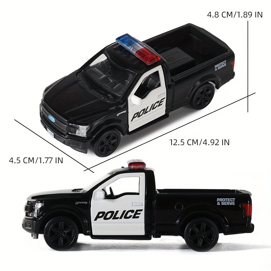RMZ Simulation 1:36 Alloy Ford Pickup Truck Police Car Model Children'S Toy Car Ornament Pullback Car Children'S Toy Birthday Gift