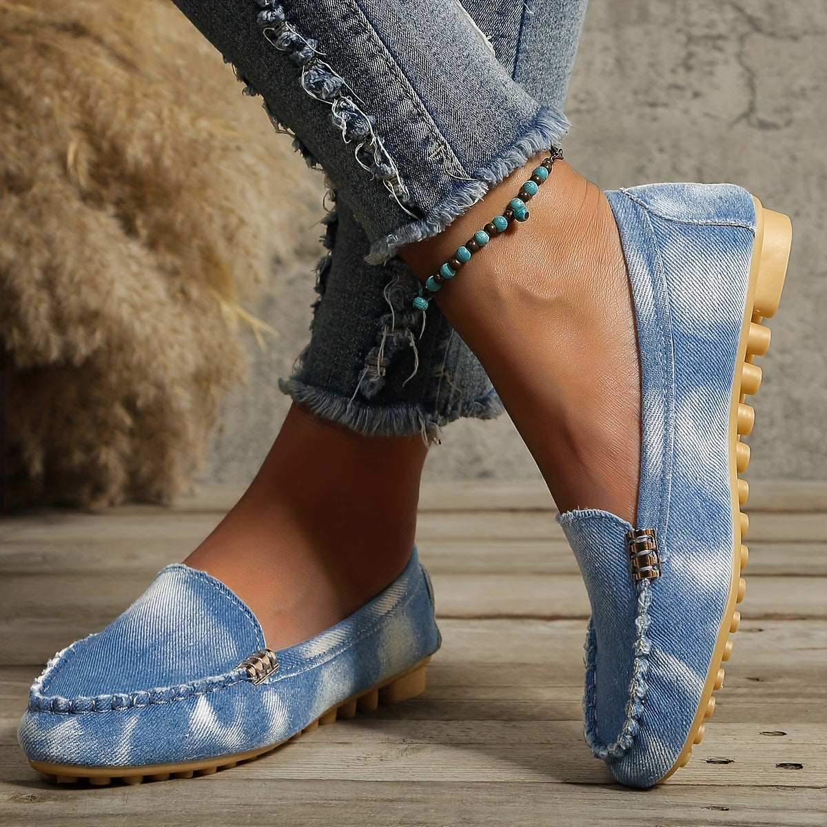 [Comfortable Loafers] Comfortable Round Toe Loafers | Women's Solid Slip On Shoes, Women's Footwear