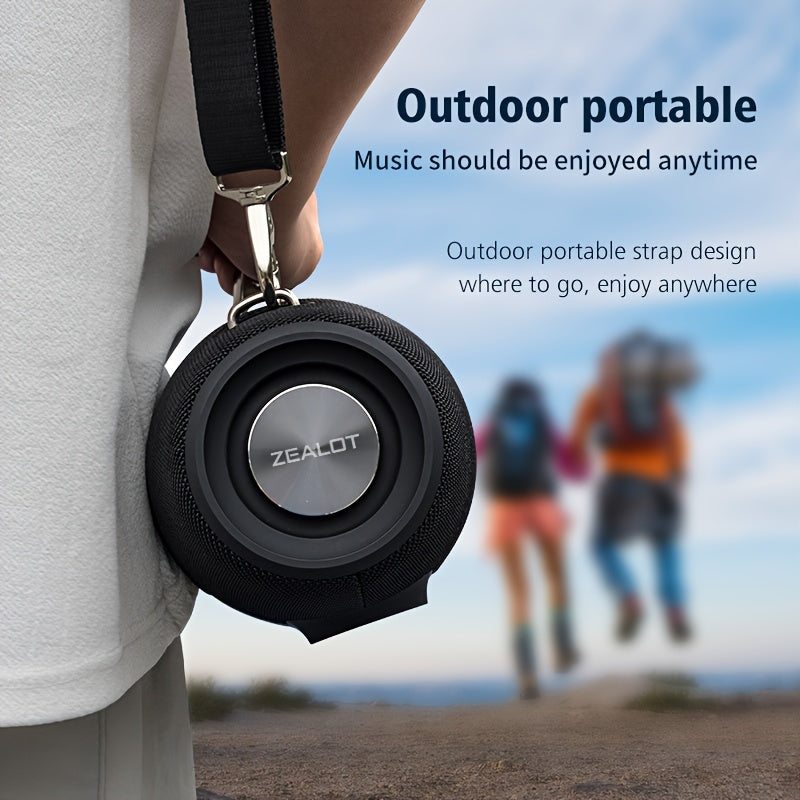 ZEALOT S67 60W Wireless Speakers, Outdoor Portable Subwoofer Speaker, Wireless Speaker, Dual Pairing, Long Battery Life, 40 Hours Playtime Loud Stereo, Booming Bass, Shoulder strap, Charging Cable And Aux Cable, Connect with