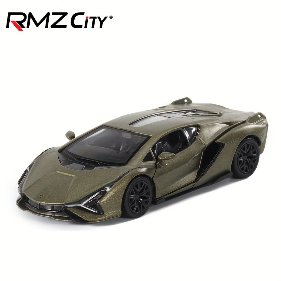 RMZ Simulation 1:36 Alloy Lamborghini Lightning Racing Car Model Children's Toy Car Decoration Backforce Car Model Boy Toy Birthday Halloween Christmas Gifts