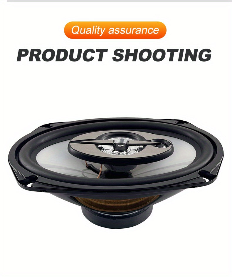 [2Pcs] 6×9 Inch Coaxial Speaker, 5-Way Speaker, 1000W Max Power, mid-tweeter, Car Door Horn Subwoofer Speaker, Dust Cover And Audio Cable Included