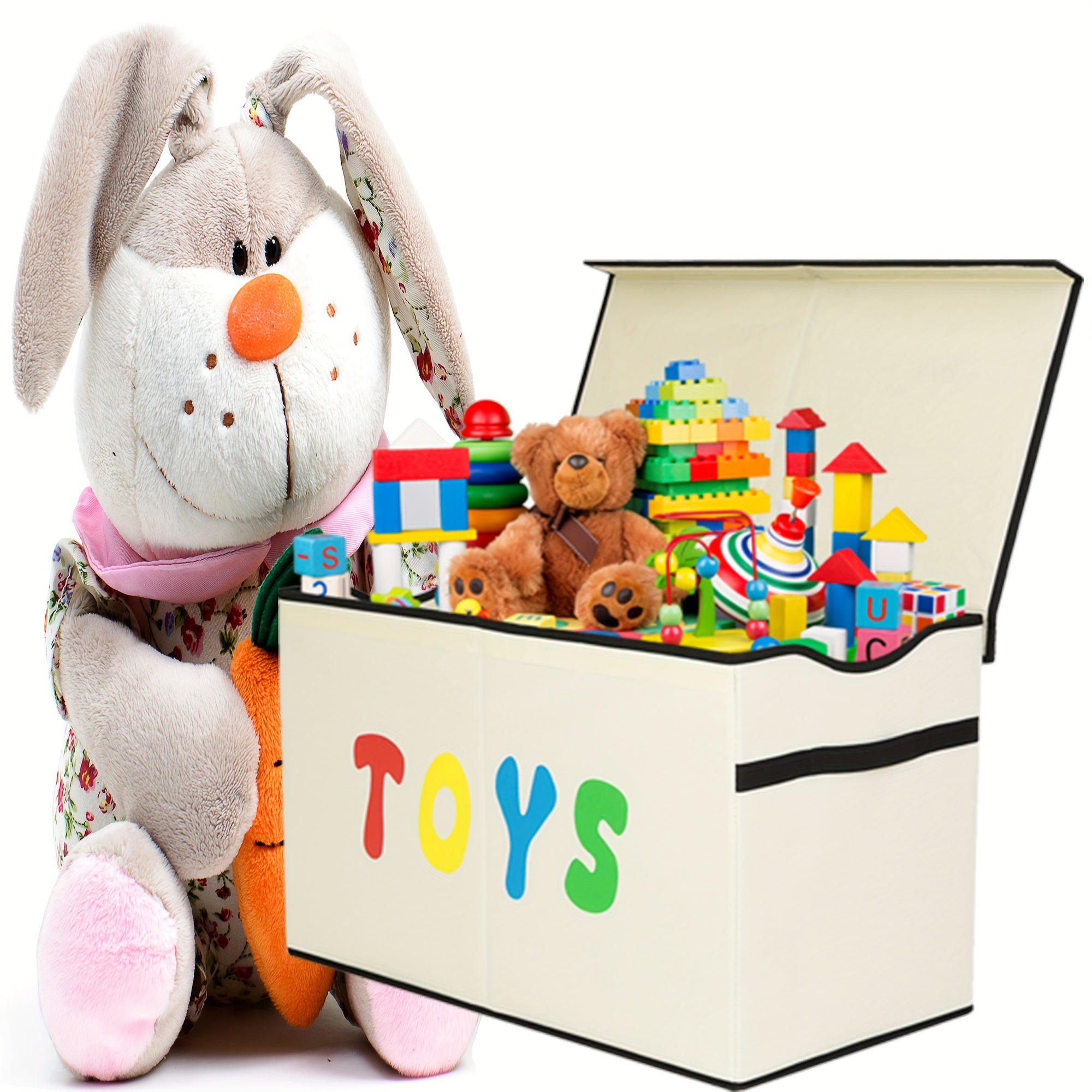 Extra Large Toy Box, Collapsible Sturdy Kids Toy Chest For Boys, Girls, Kids, Toy Storage Organizer Toddler Storage Bins With Lids, Toy Box Basket For Living Room, Bedroom, Nursery Gift Wrap Storage