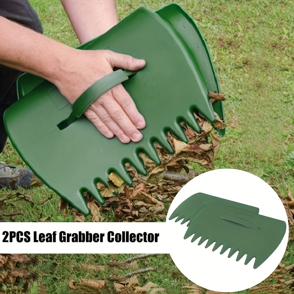 Garden Waste Collector Large Weeding Shovel Portable Tools Green, multifunctional, efficient garden yard grass shovel, plastic soil shovel, manual leaf rake