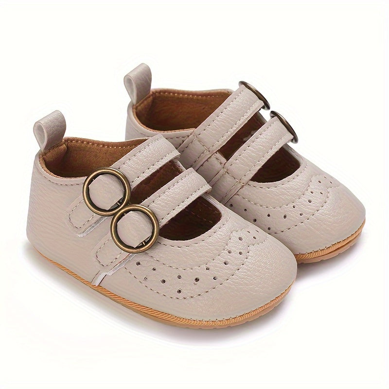 أحذية ماري جين للبنات الصغار، أحذية مسطحة بنعل ناعم، أحذية أميرات، أحذية أطفال صغيرة، أحذية غير قابلة للانزلاق، مزودة بخطاف وحلقة