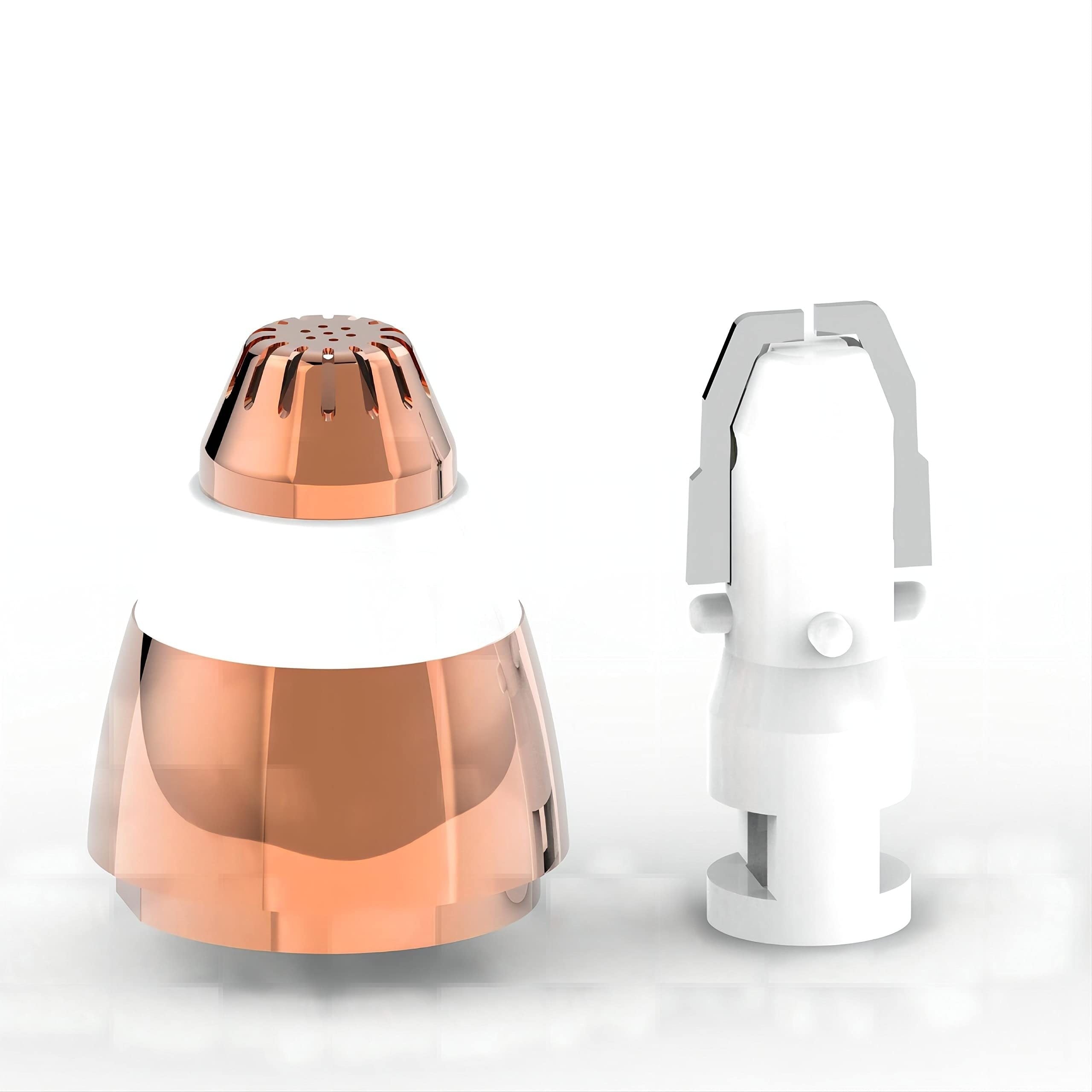 Painless Eyebrow Hair Remover Replacement Heads - Replacement Blades with Cleaning Brush, No Electricity Needed, for Home, Salon, or Travel - Compatible with Manual Trimmers - As Seen On TV (Rose Golden), Salon Grooming Tool,