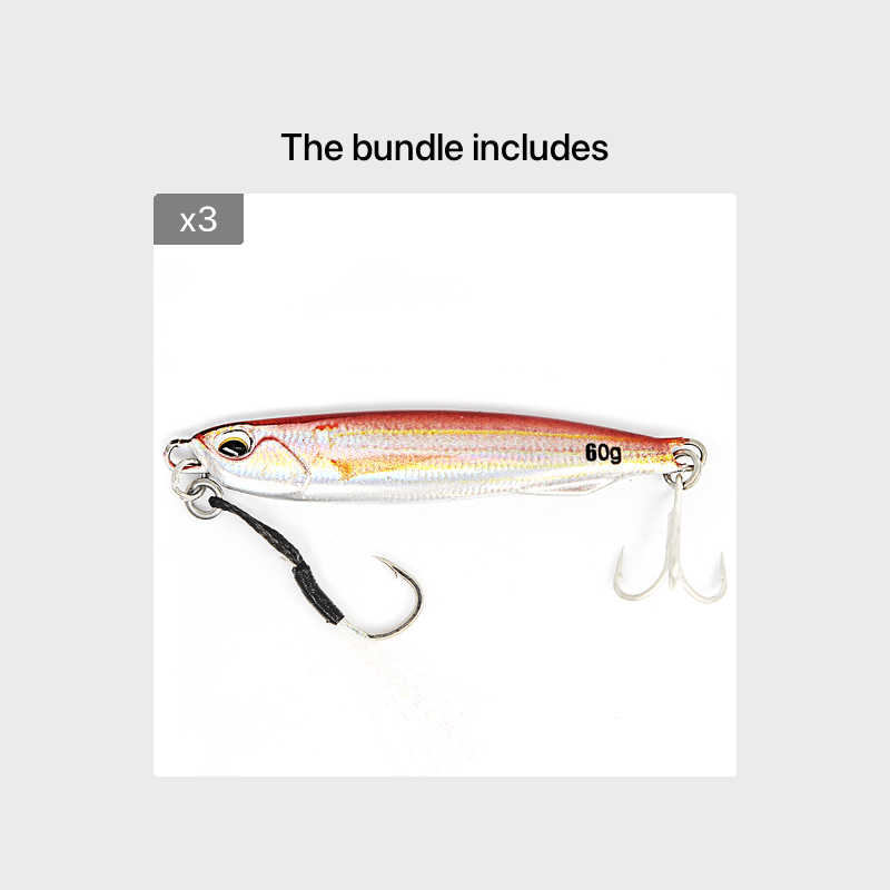 طُعم معدني مصبوب من B&amp;U - طُعم صيد بملعقة مطبوع بتقنية الطباعة ثلاثية الأبعاد لصيد الأسماك في المياه المالحة - طُعم صناعي 30 جرامًا/40 جرامًا/60 جرامًا بمتانة مُحسّنة وتصميم واقعي