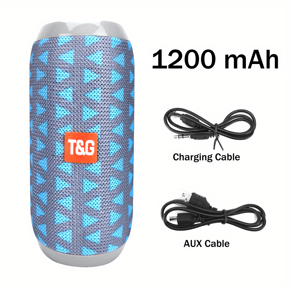 TG117 Portable Wireless Speaker Outdoor Waterproof HiFi Column Stereo Surround Loudspeaker Hands-free TF Card AUX TWS Sound - Enjoy Music Play