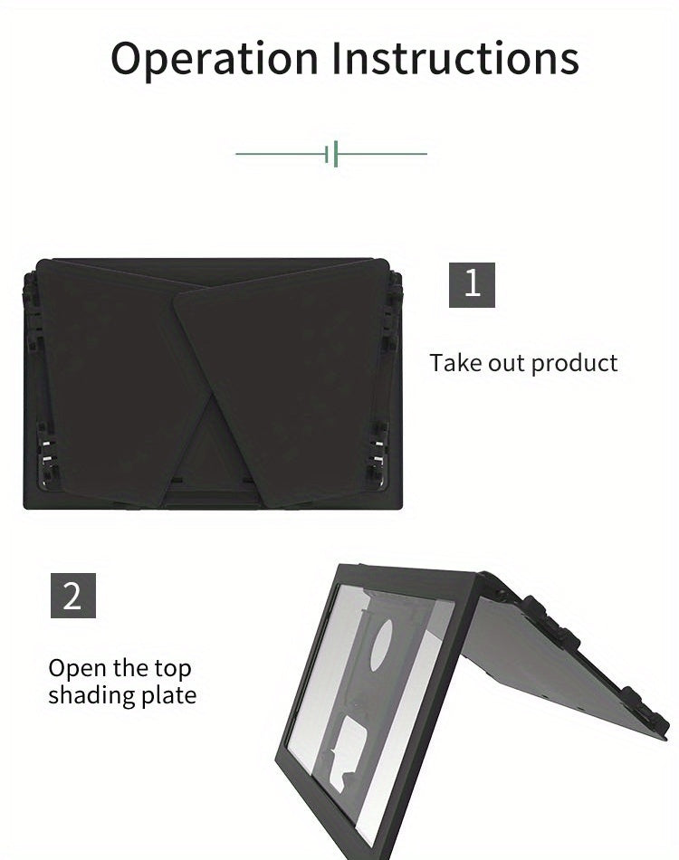 Triple-Sided Cinema Experience - 12-inch Foldable Phone Screen Magnifier with Optical Acrylic Lens - Instant HD Boost, Portable Mini Theater for TV-Like Viewing, 3-4x Magnification Desktop Stand