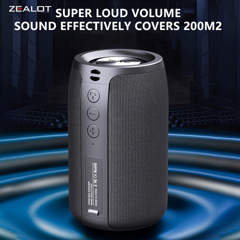 ZEALOT S32 5W Wireless Speakers, Outdoor Portable Subwoofer Speaker, Wireless Speaker, Dual Pairing, 1800mAh Battery, 8 Hours Playtime Loud Stereo, Booming Bass. Charging Cable TF USB Plug-in Card Compatible