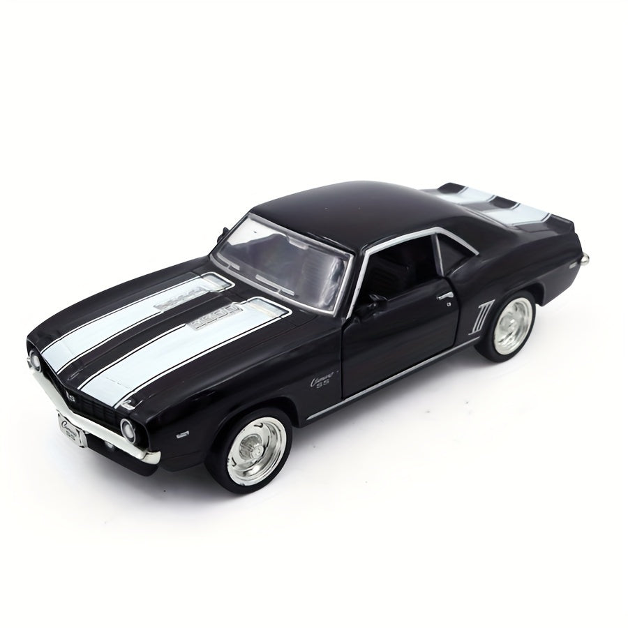 RMZ Simulation 1:32 Alloy Retro Car Model Children's Toy Car Decoration Back Force Car Model Boy Toy Can Open Door Birthday Gift Halloween Christmas Gift