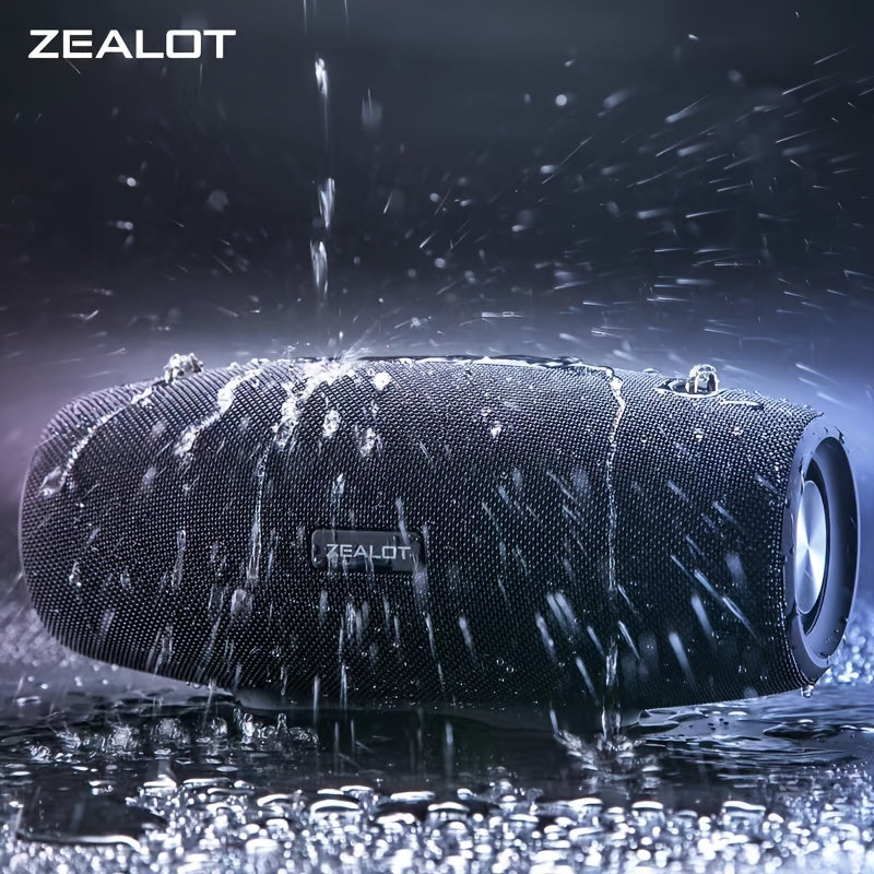 ZEALOT S67 60W Wireless Speakers, Outdoor Portable Subwoofer Speaker, Wireless Speaker, Dual Pairing, Long Battery Life, 40 Hours Playtime Loud Stereo, Booming Bass, Shoulder strap, Charging Cable And Aux Cable, Connect with