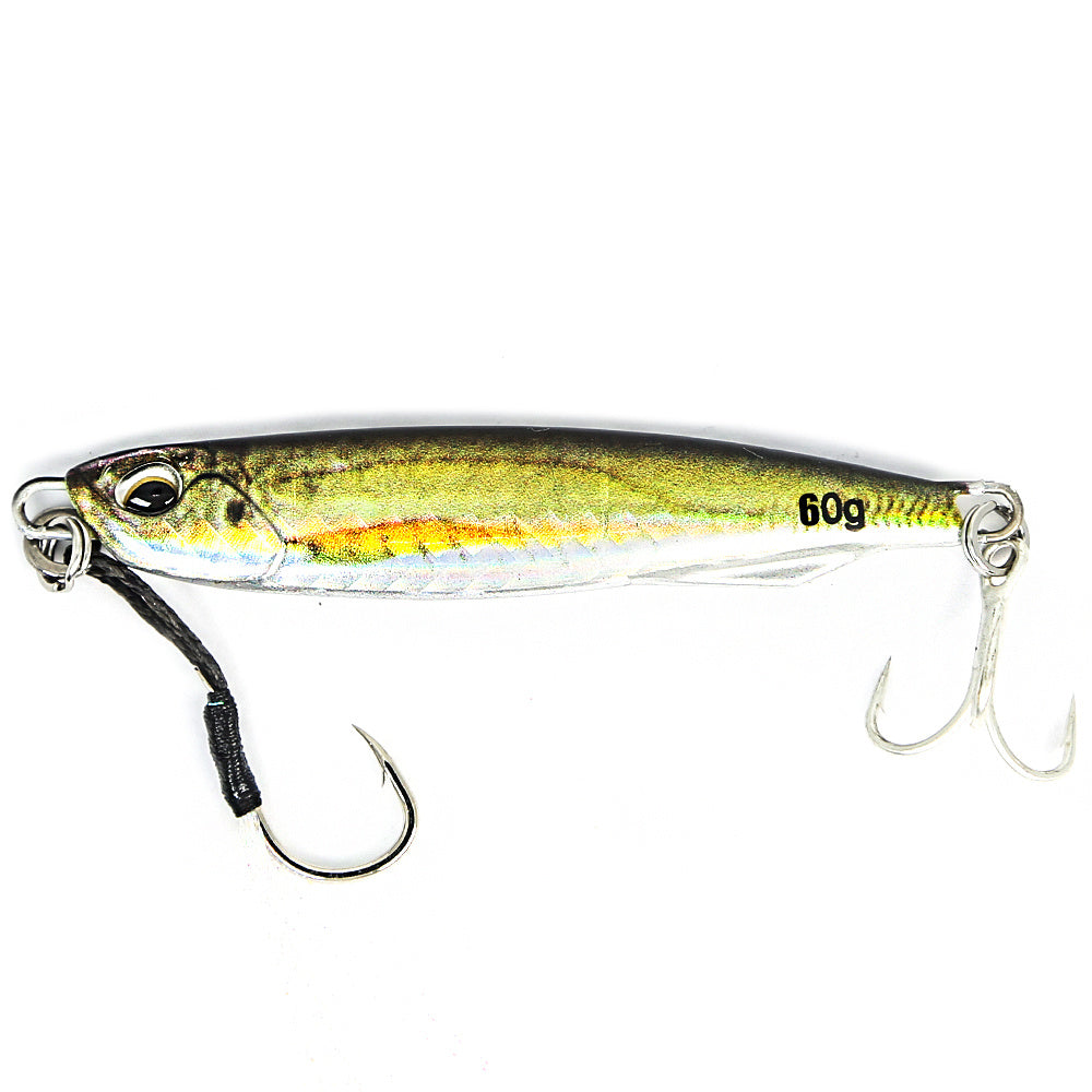 طُعم معدني مصبوب من B&amp;U - طُعم صيد بملعقة مطبوع بتقنية الطباعة ثلاثية الأبعاد لصيد الأسماك في المياه المالحة - طُعم صناعي 30 جرامًا/40 جرامًا/60 جرامًا بمتانة مُحسّنة وتصميم واقعي