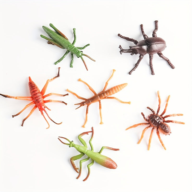 12pcs Insect Animals Model Set Butterfly Mantis Spider Bee Scorpion Dragonfly Action Figures Figurine Miniature Cake Toppers Educational Kids Toy Halloween Gift