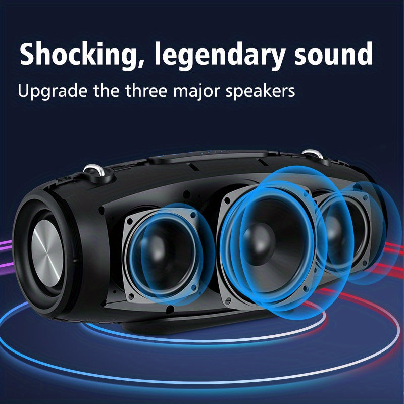 ZEALOT S67 60W Wireless Speakers, Outdoor Portable Subwoofer Speaker, Wireless Speaker, Dual Pairing, Long Battery Life, 40 Hours Playtime Loud Stereo, Booming Bass, Shoulder strap, Charging Cable And Aux Cable, Connect with