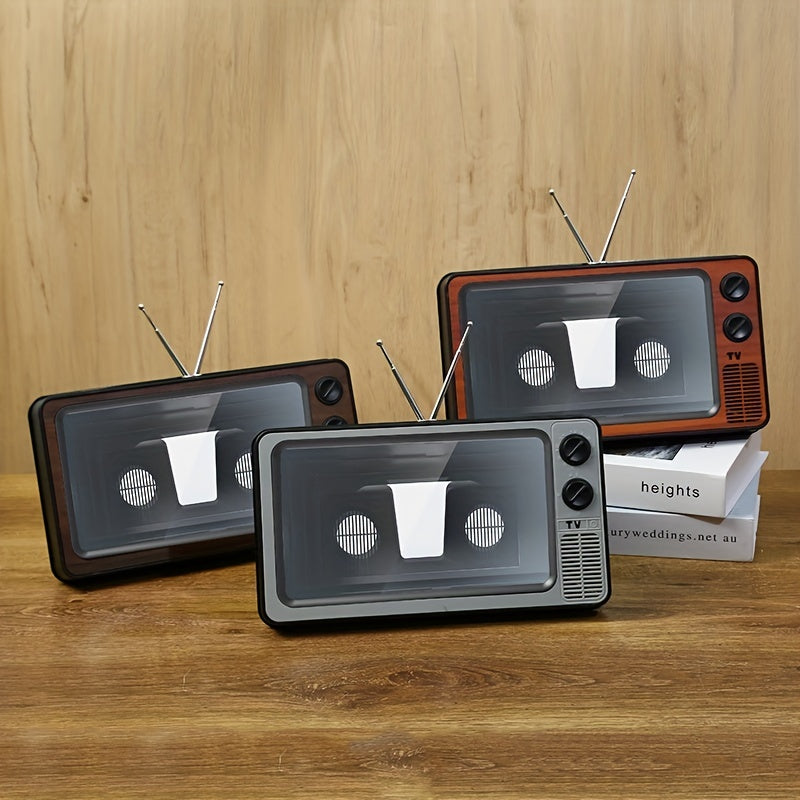 12-Inch Retro TV Shape Phone Screen Amplifier - Screen Expanders & Magnifiers for Movies, Videos, and Games - 3D Magnifier Screen Extender with Phone Stand Compatible with All Smartphones