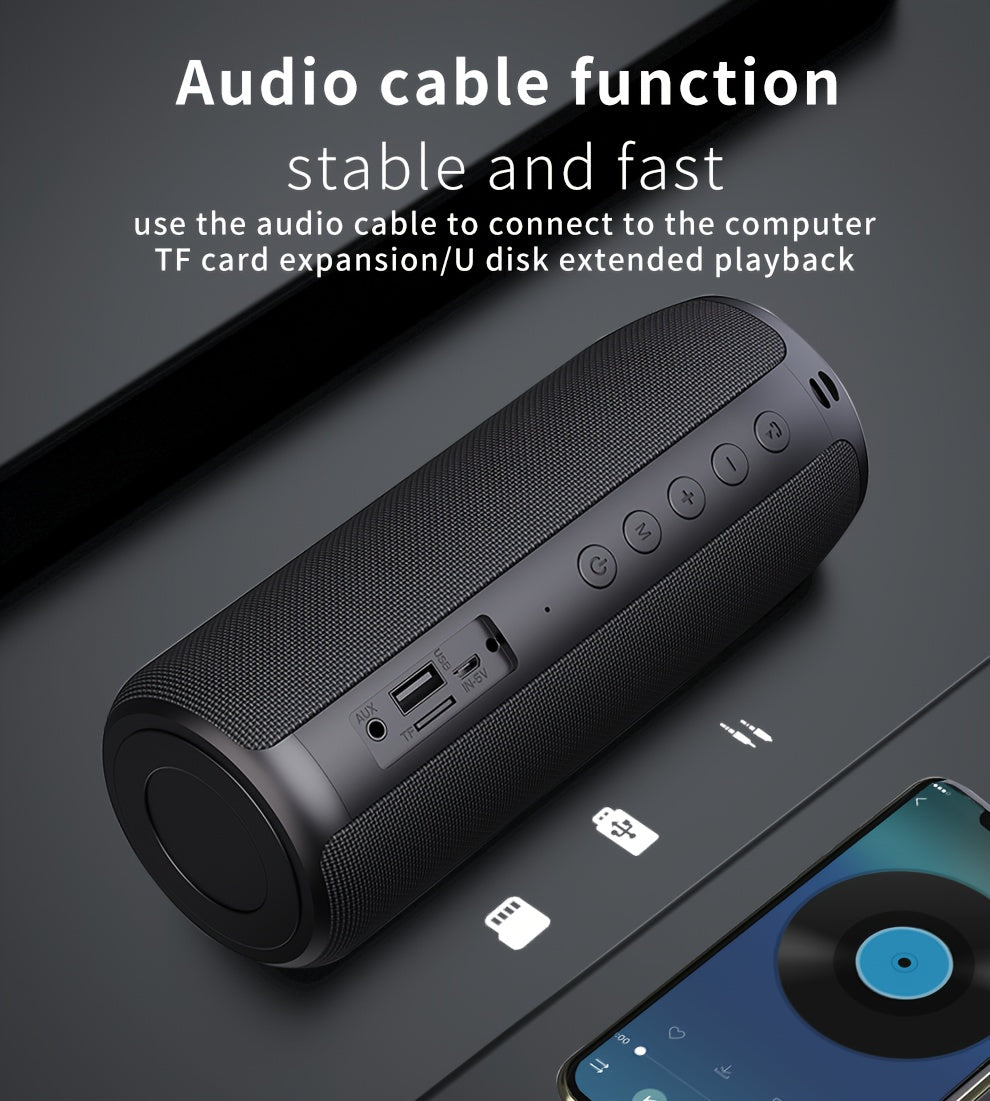 ZEALOT S51 20W Wireless Speakers, Portable Subwoofer Speaker, Wireless Speaker, Dual Pairing, 1800mAh Battery, 10 Hours Playtime Loud Stereo, Booming Bass, Charging Cable And Aux Cable, FM TF USB Plug-in Card Compatible, Conn