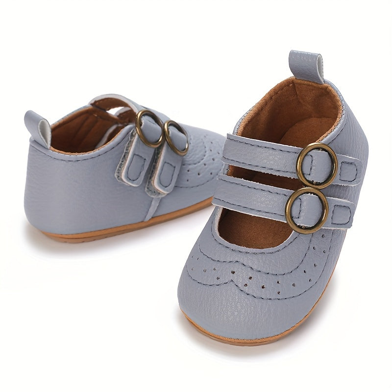 أحذية ماري جين للبنات الصغار، أحذية مسطحة بنعل ناعم، أحذية أميرات، أحذية أطفال صغيرة، أحذية غير قابلة للانزلاق، مزودة بخطاف وحلقة