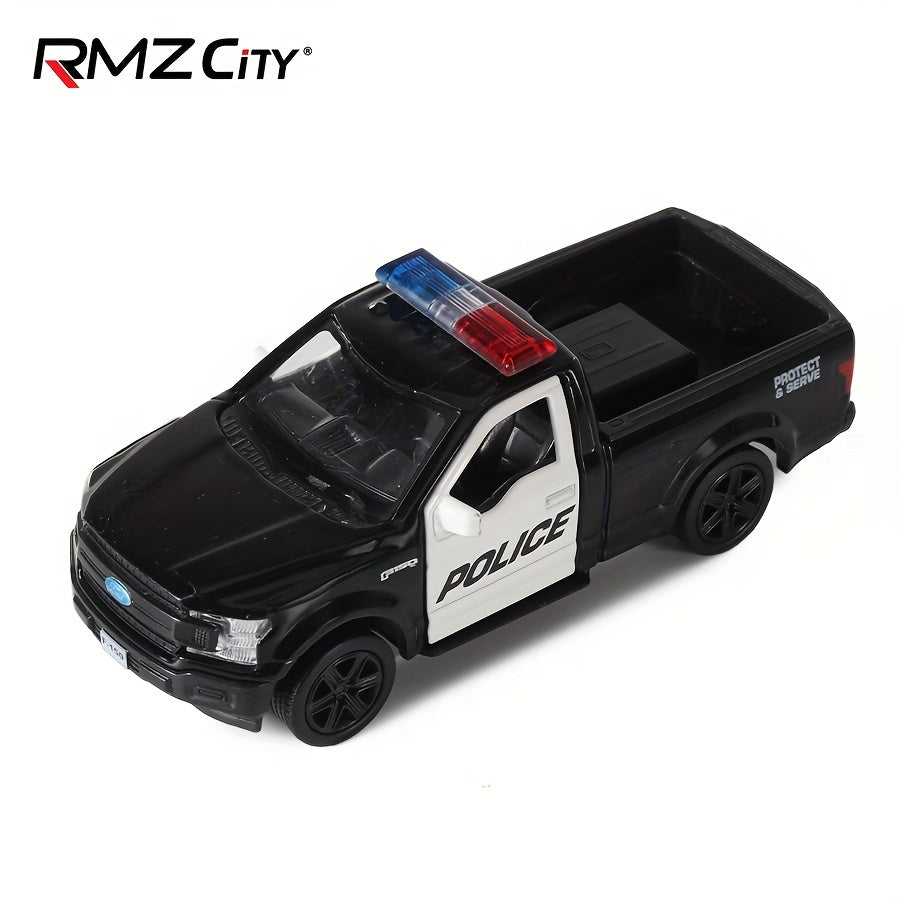 RMZ Simulation 1:36 Alloy Ford Pickup Truck Police Car Model Children'S Toy Car Ornament Pullback Car Children'S Toy Birthday Gift
